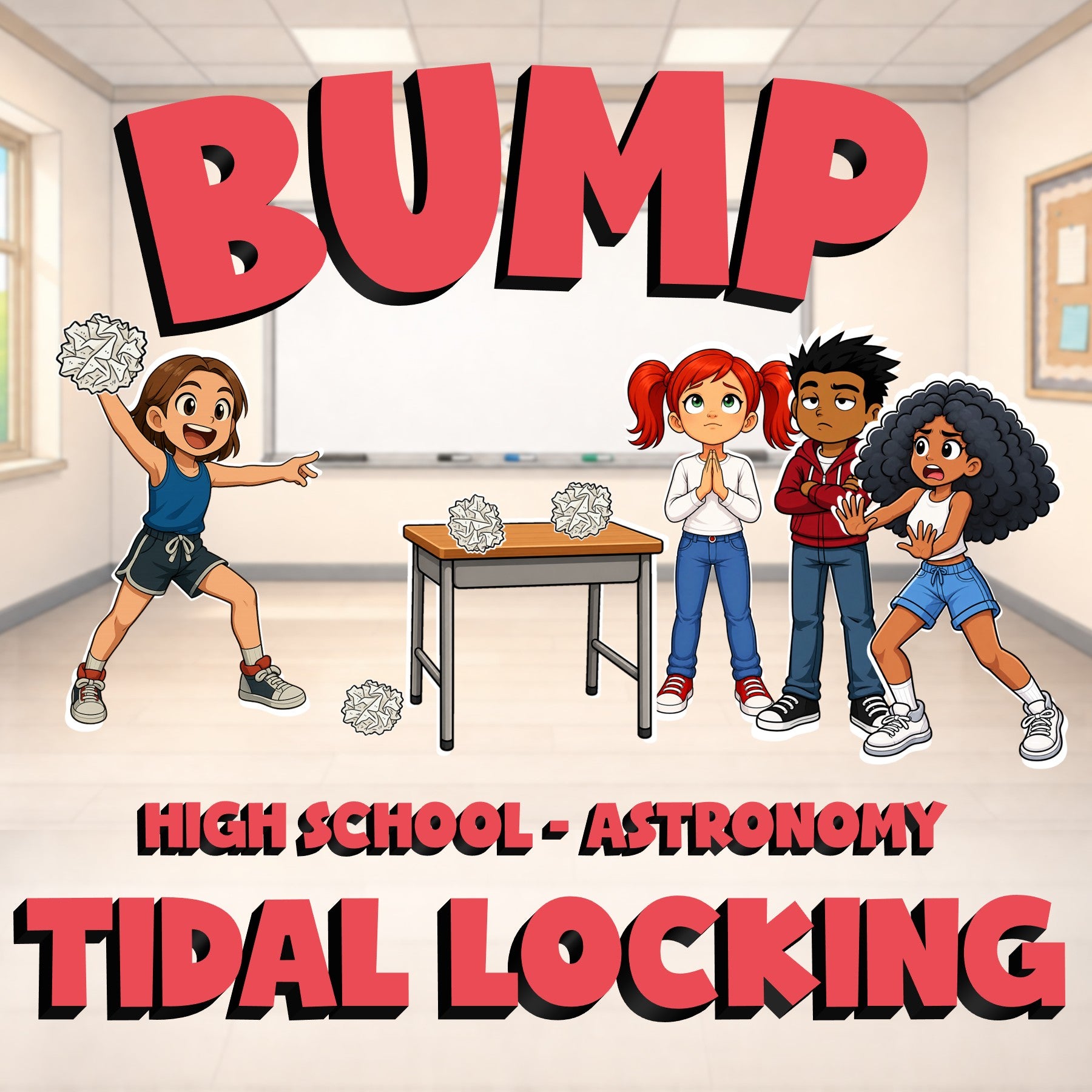 Tidal Locking BUMP Science Game - No Prep Astronomy Review Activity