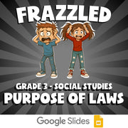 Purpose of Laws FRAZZLED Socials Game - No Prep Grade 3 Review Activity