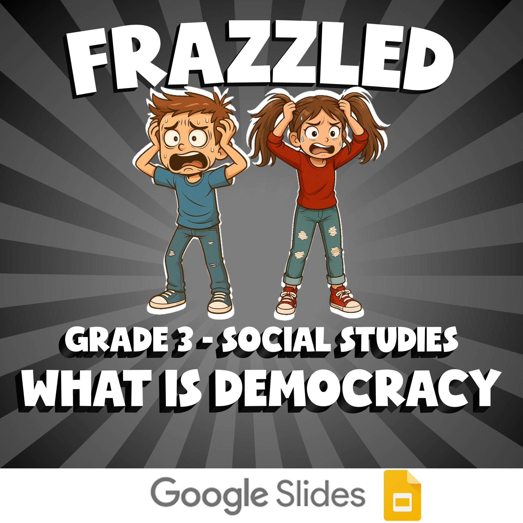 What Is Democracy FRAZZLED Socials Game - No Prep Grade 3 Review Activity