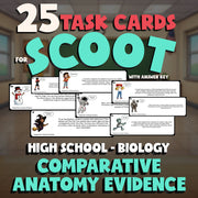 Comparative Anatomy Evidence SCOOT TASK CARDS Science Game - No Prep Biology