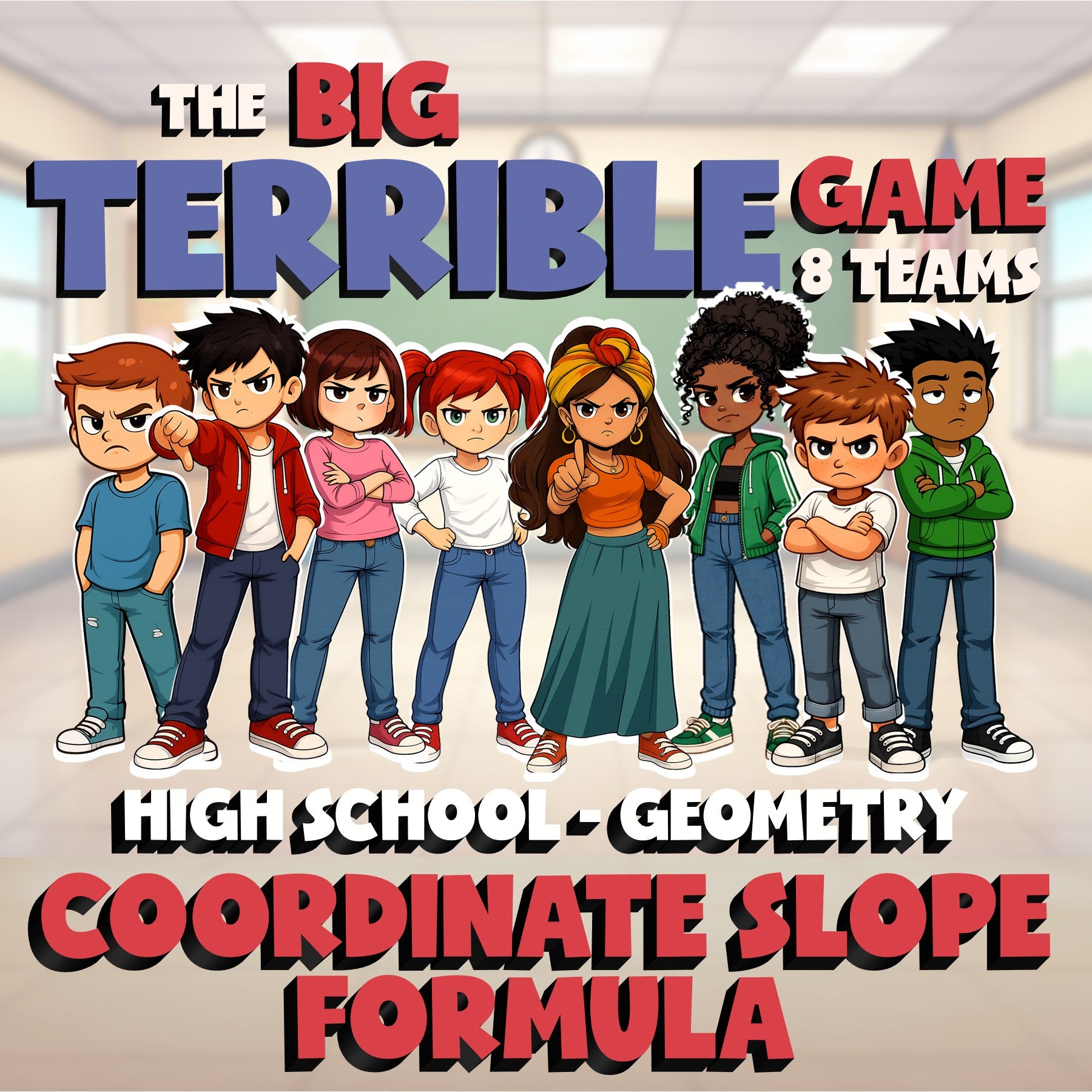 Coordinate Slope Formula BIG TERRIBLE GAME - No Prep Geometry Math Review