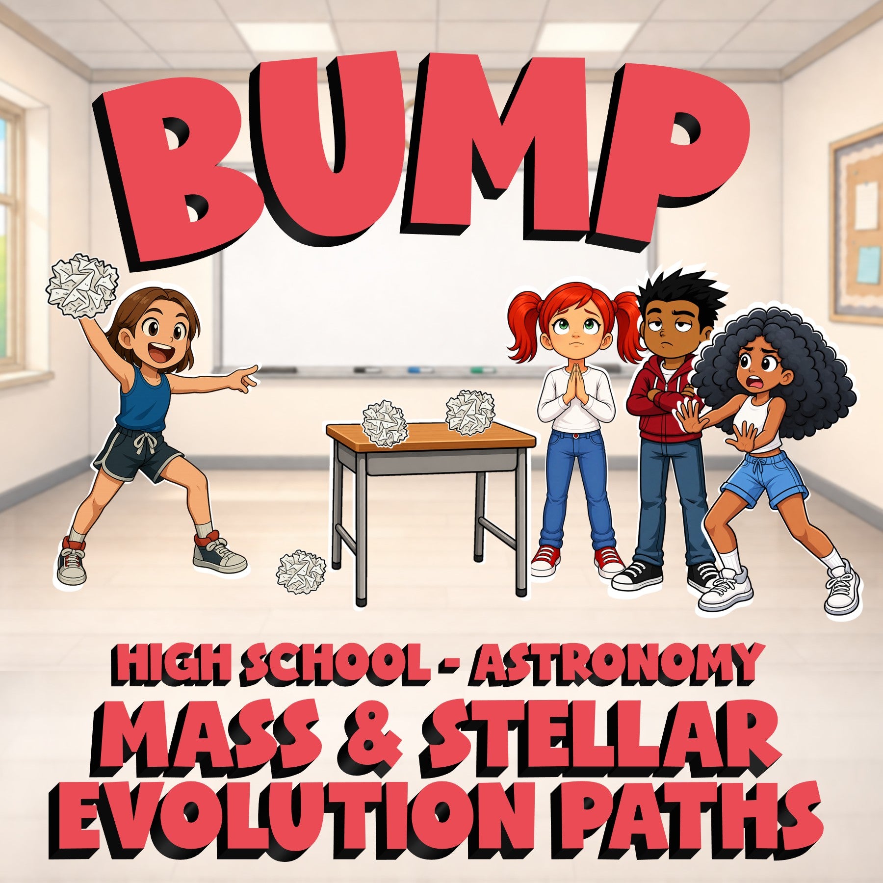 Mass & Stellar Evolution Paths BUMP Science Game - No Prep Astronomy Review