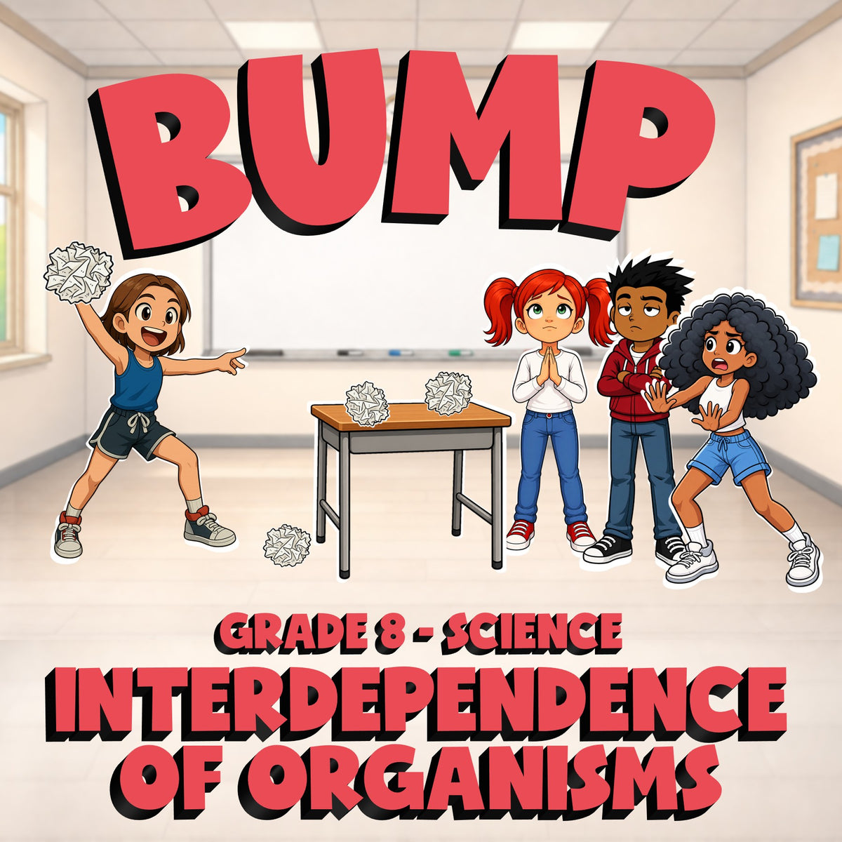 Interdependence of Organisms BUMP Science Game - No Prep Grade 8 Review Activity