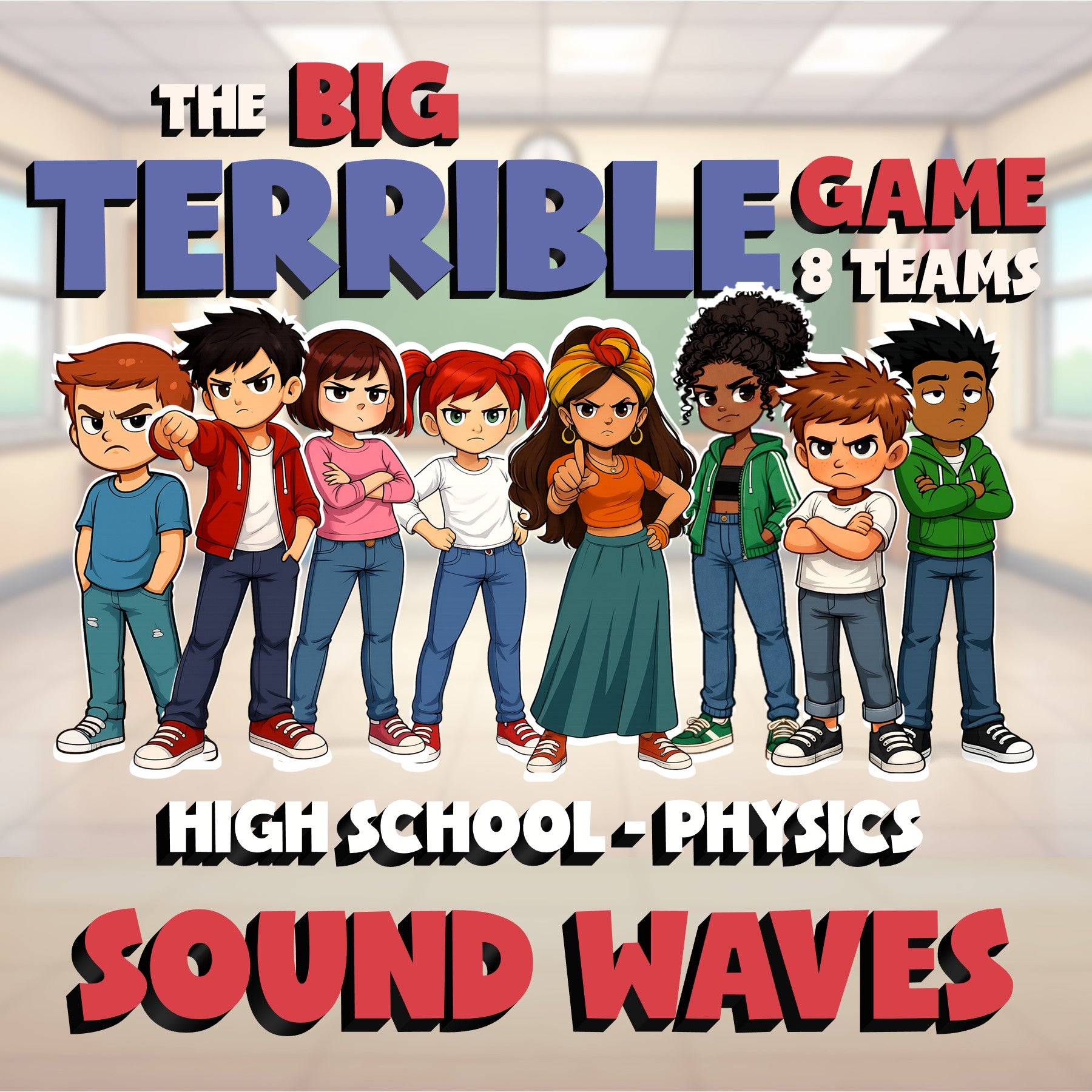 Sound Waves BIG TERRIBLE GAME - No Prep Physics Science Review Activity