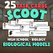 Biological Models SCOOT TASK CARDS Science Game - No Prep Biology Review