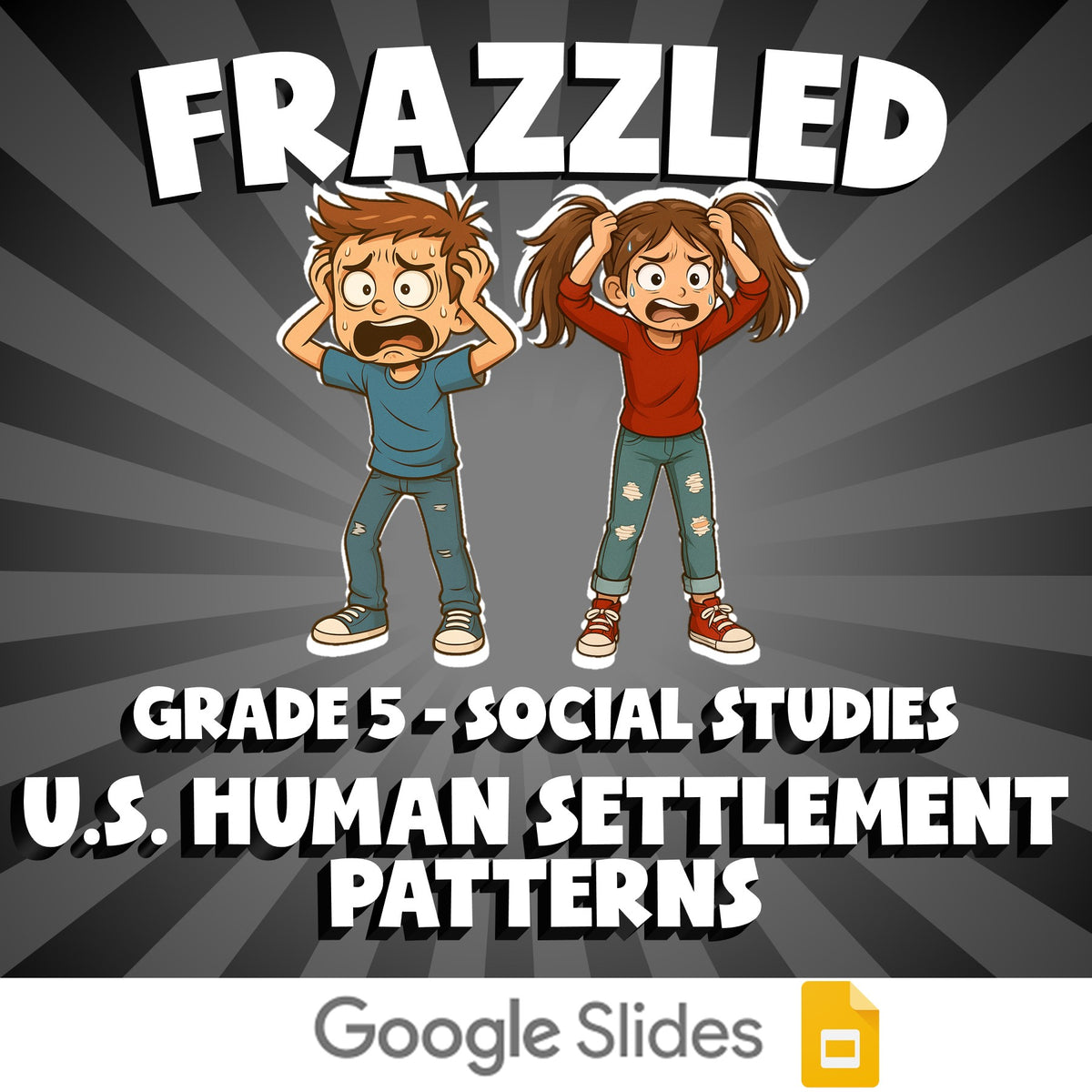 U.S. Human Settlement Patterns FRAZZLED Socials Game - No Prep Grade 5 Review