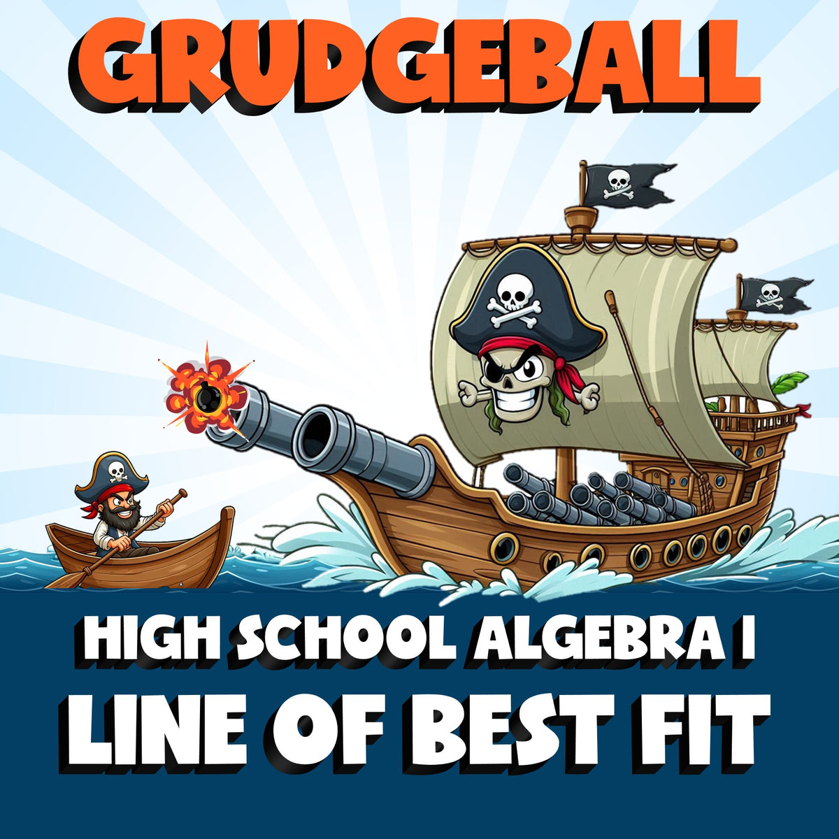 Line of Best Fit GRUDGEBALL Math Game - No Prep Algebra 1 Review Activity
