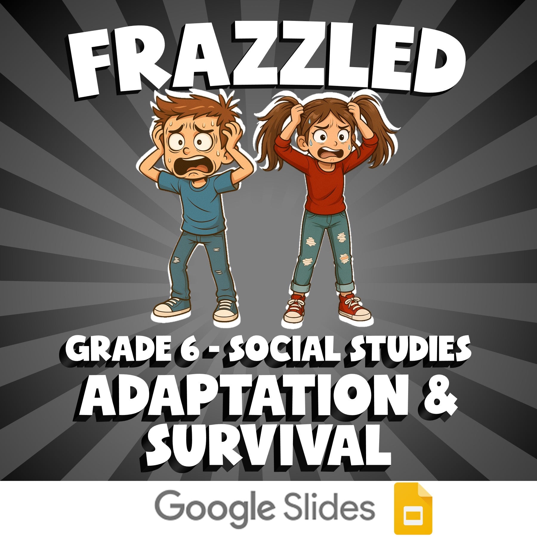 Adaptation & Survival FRAZZLED Socials Game - No Prep Grade 6 Review Activity