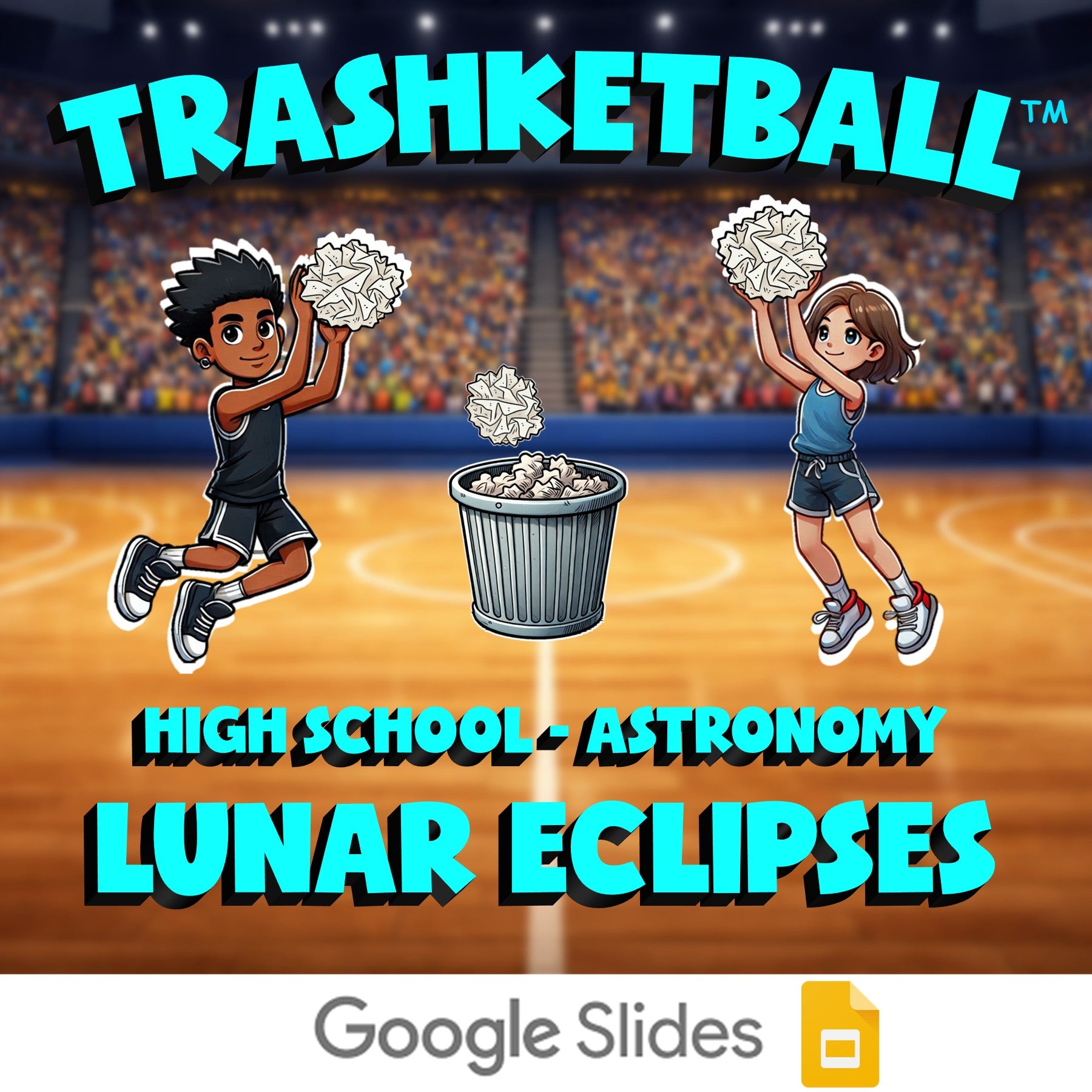 Lunar Eclipses TRASHKETBALL Science Game - No Prep Astronomy Review Activity