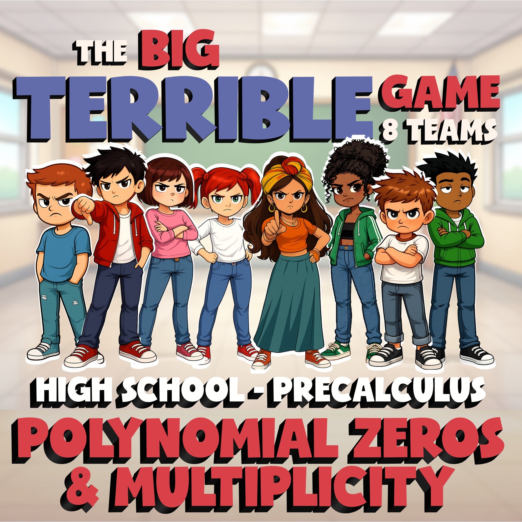 Polynomial Zeros & Multiplicity BIG TERRIBLE GAME - PreCalculus Math Review