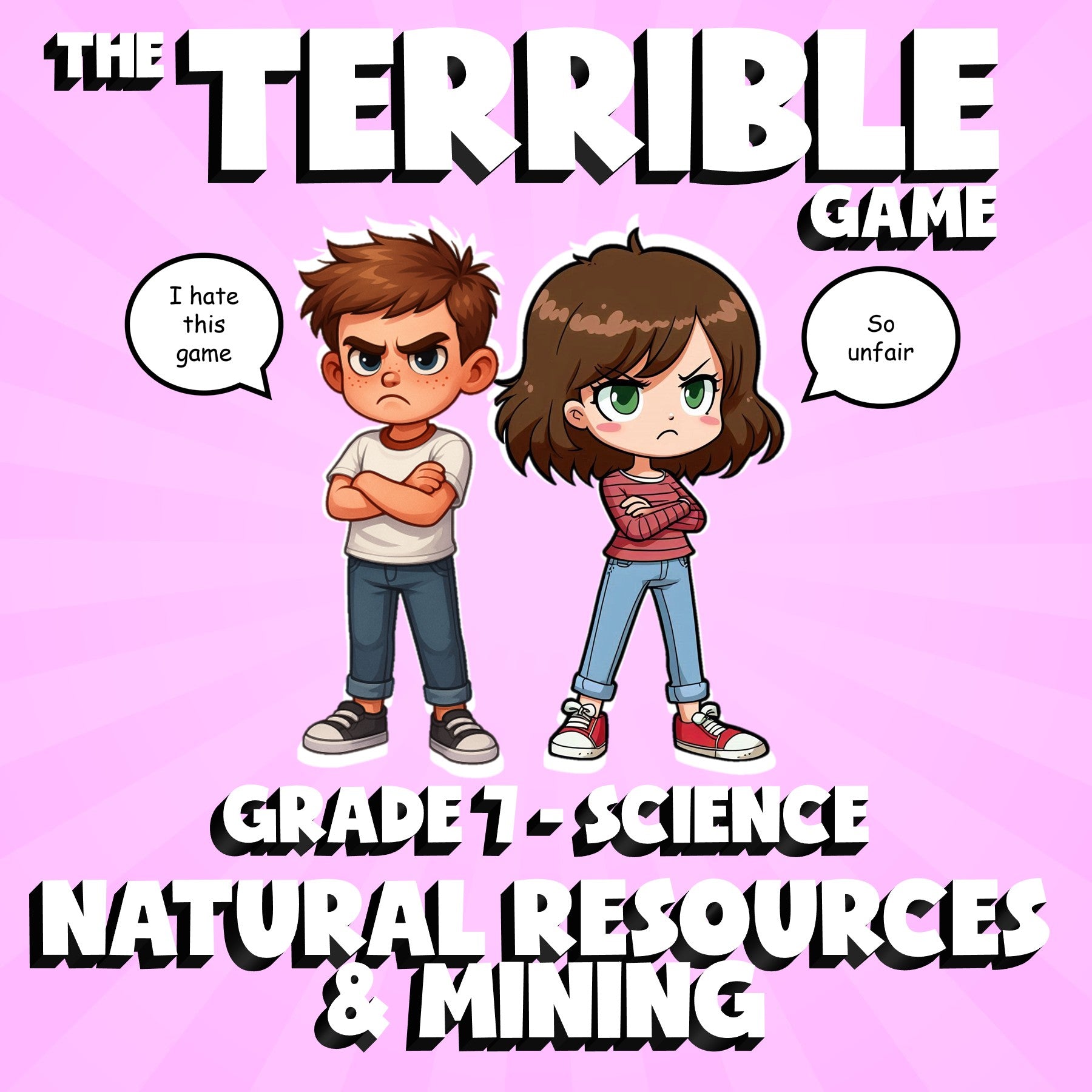 Natural Resources & Mining THE TERRIBLE GAME - No Prep Grade 7 Science Review
