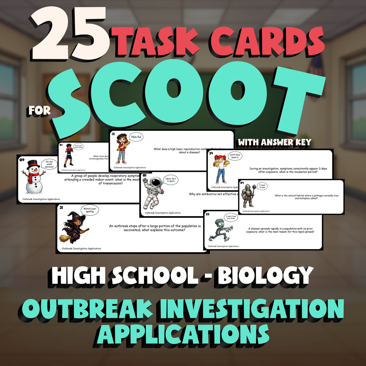 Outbreak Investigation Applications SCOOT TASK CARDS Science Game - Biology