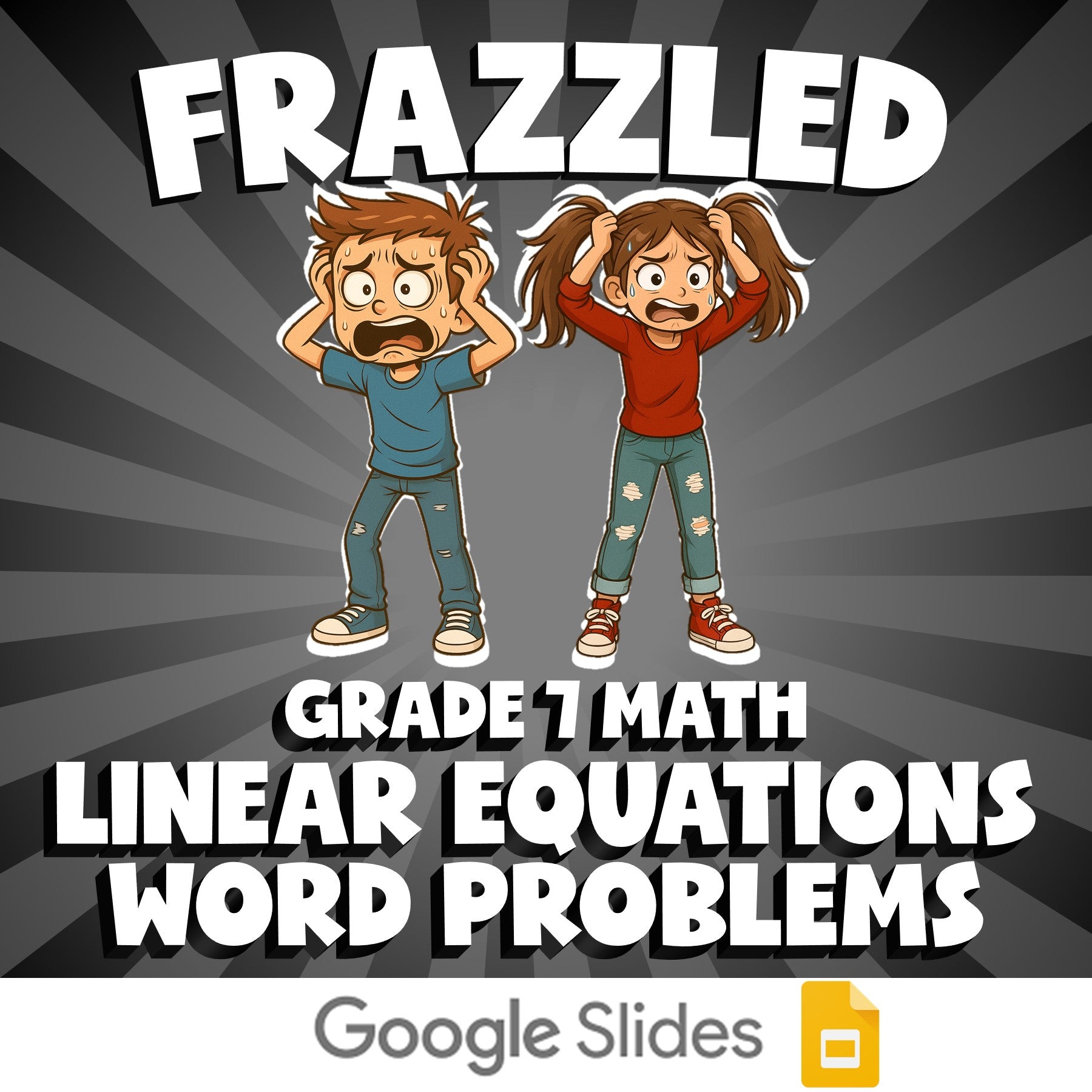 Linear Equations Word Problems FRAZZLED Math Game - No Prep Grade 7 Review