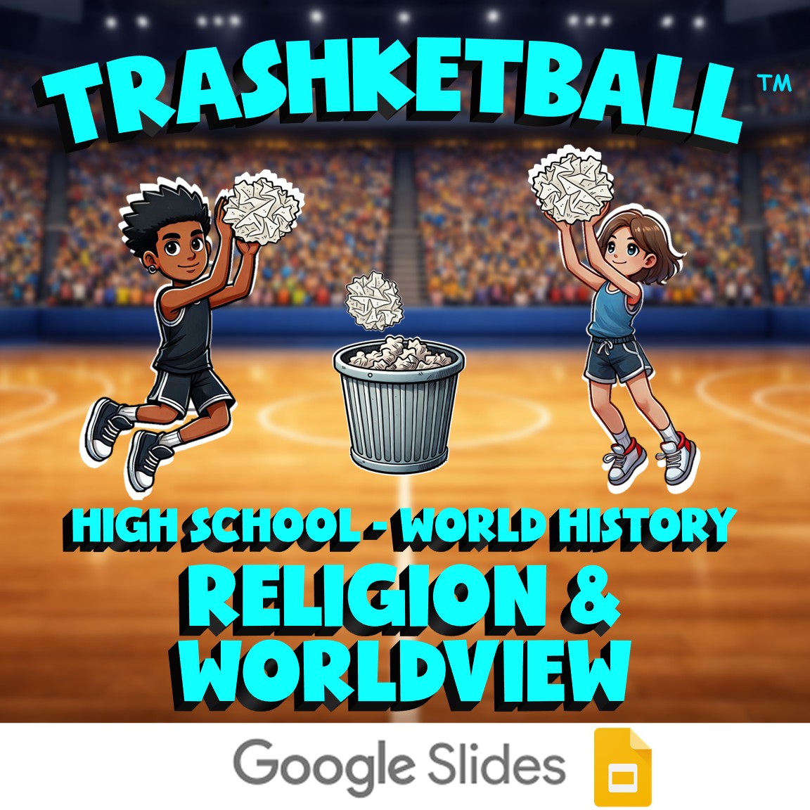 Religion & Worldview TRASHKETBALL Game - No Prep World History Review Activity