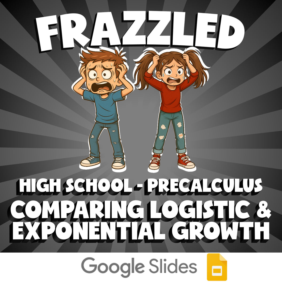 Comparing Logistic & Exponential Growth FRAZZLED Math Game - No Prep PreCalculus