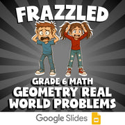 Geometry Real World Problems FRAZZLED Math Game - No Prep Grade 6 Review