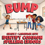 Identify Common Spelling Errors BUMP ELA Game - No Prep Grade 3 Review Activity