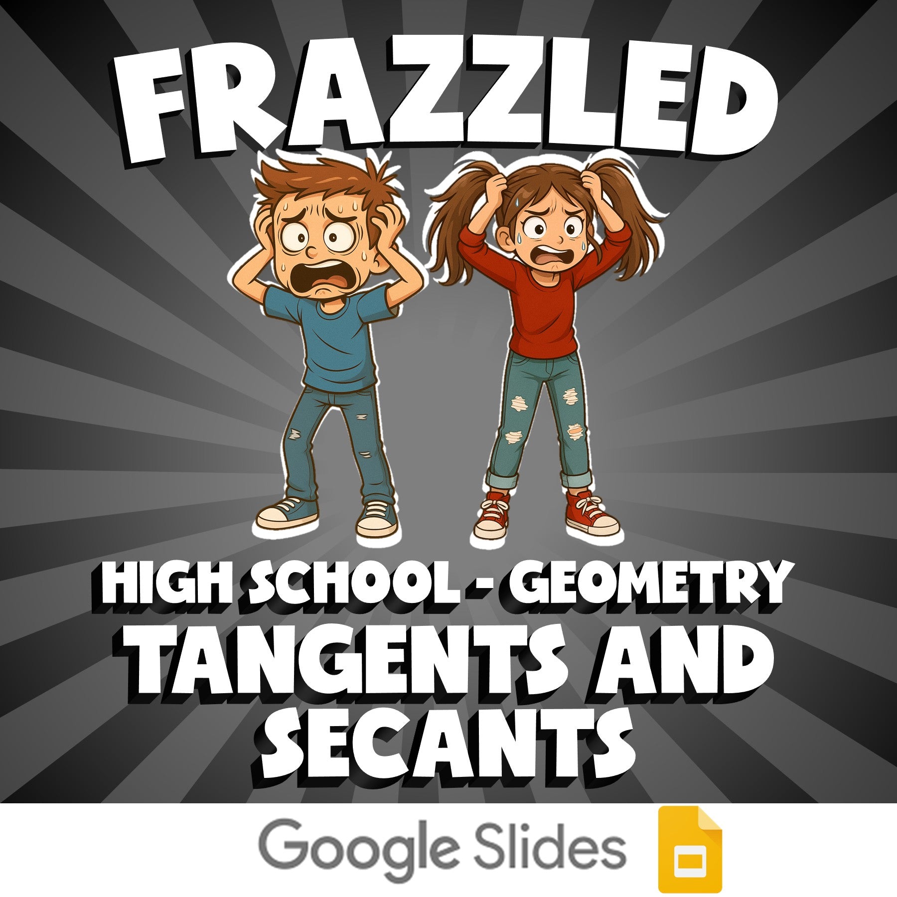 Tangents and Secants FRAZZLED Math Game - No Prep Geometry Review Activity