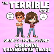 Colonial Triangular Trade THE TERRIBLE GAME - No Prep Grade 5 Socials Review