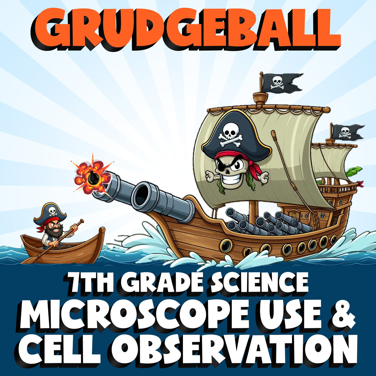 Microscope Use & Cell Observation GRUDGEBALL Science Game - No Prep Grade 7