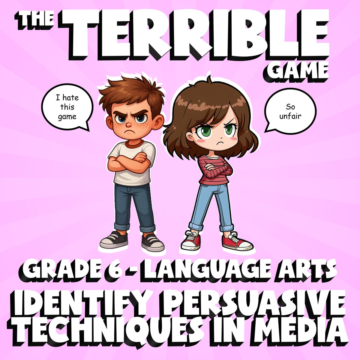 Identify Persuasive Techniques in Media THE TERRIBLE GAME - Grade 6 ELA Review