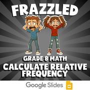 Calculate Relative Frequency FRAZZLED Math Game - No Prep Grade 8 Review