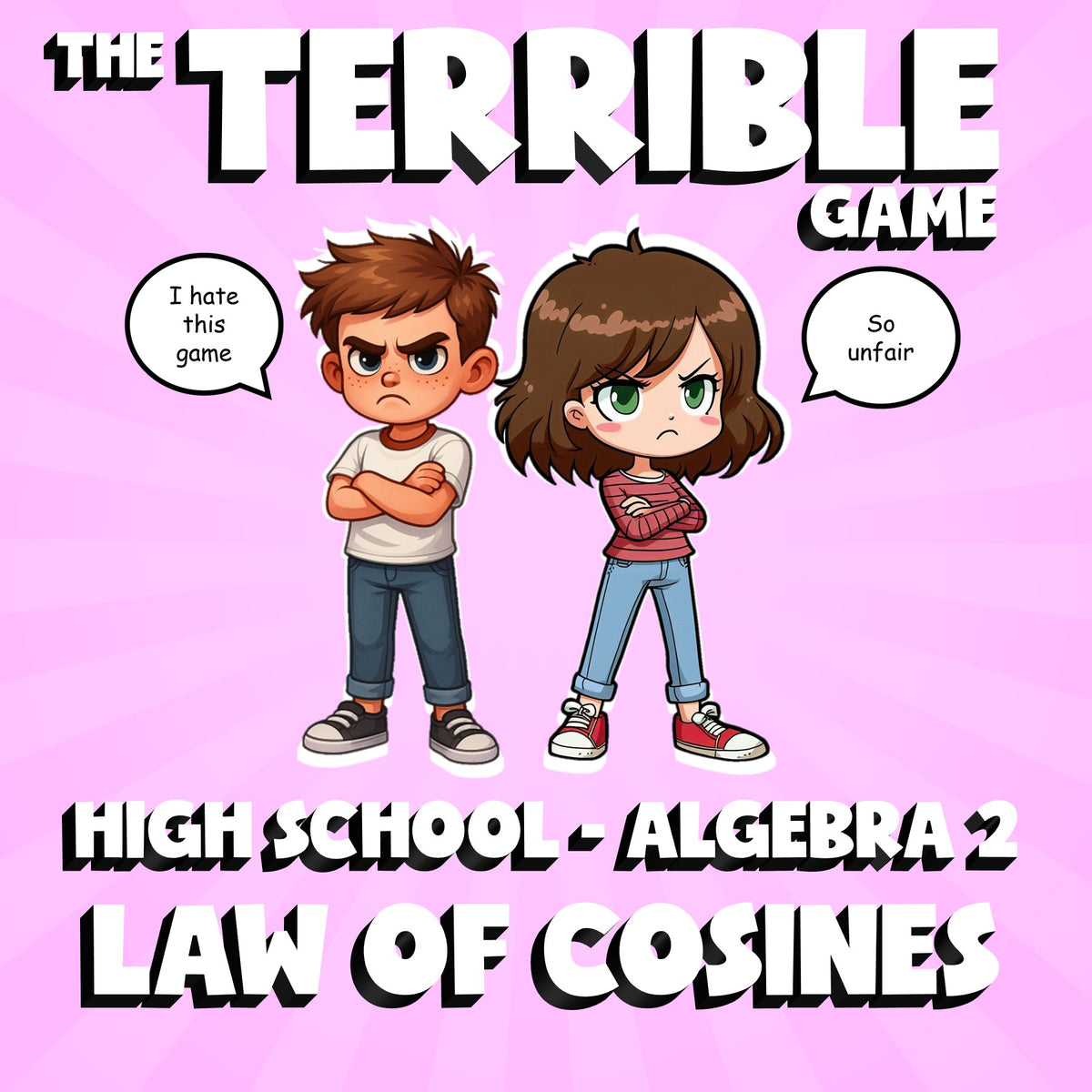 Law of Cosines THE TERRIBLE GAME - No Prep Algebra 2 Math Review Activity