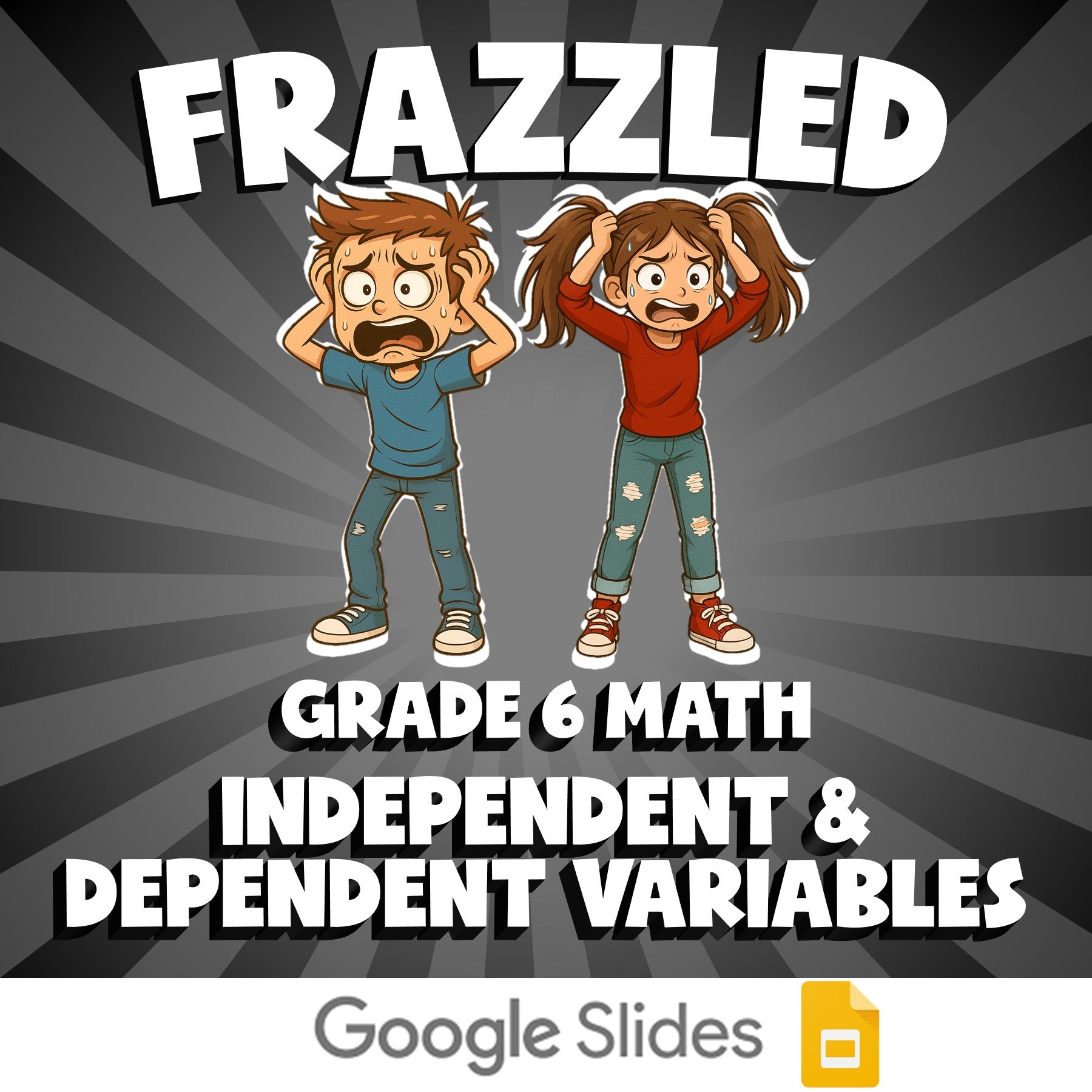 Independent & Dependent Variables FRAZZLED Math Game - No Prep Grade 6 Review