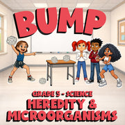 Heredity & Microorganisms BUMP Science Game - No Prep Grade 5 Review Activity