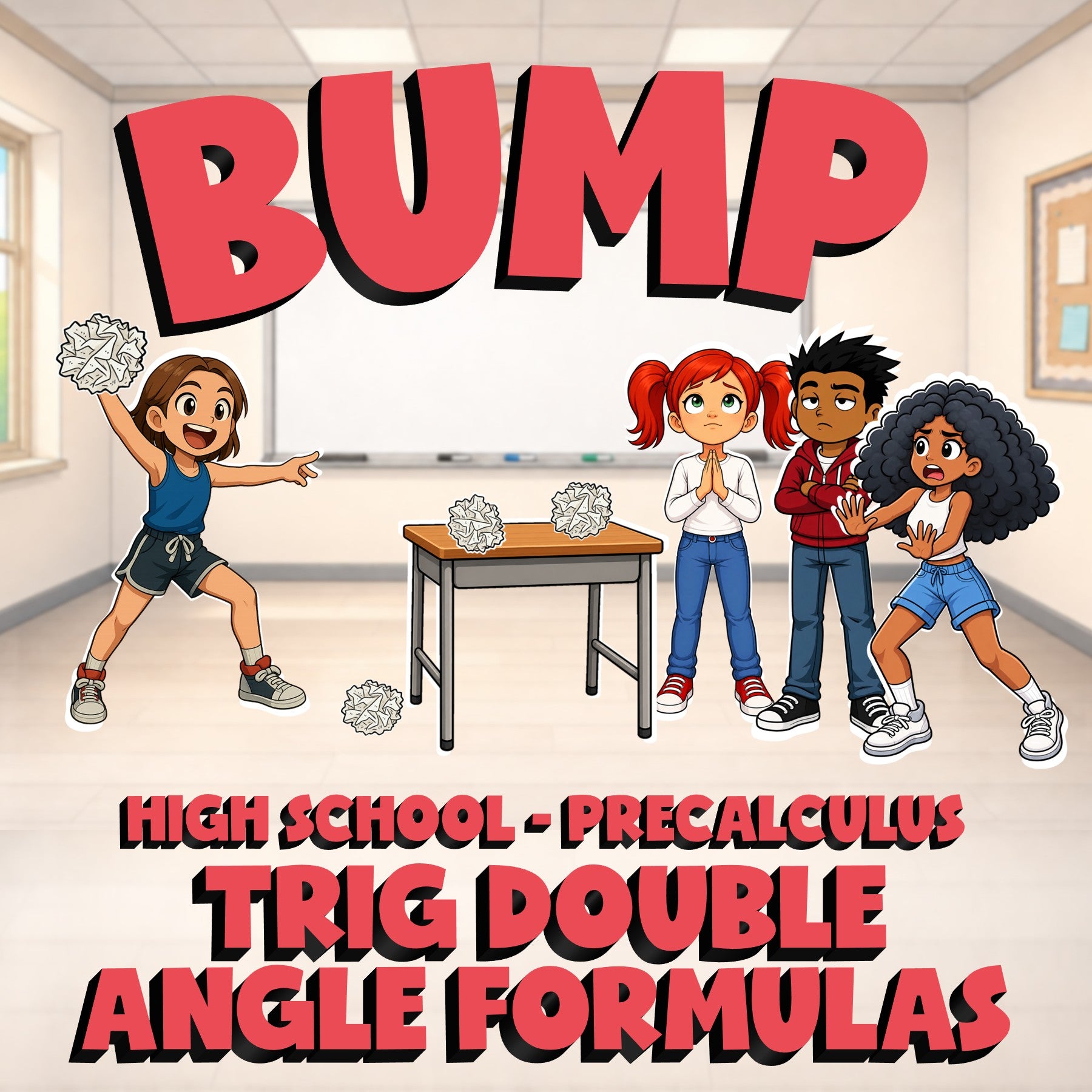 Trig Double Angle Formulas BUMP Math Game - No Prep PreCalculus Review Activity