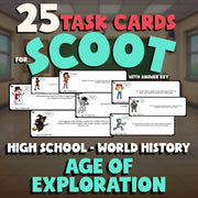 Age of Exploration SCOOT TASK CARDS Game - No Prep World History Review Activity