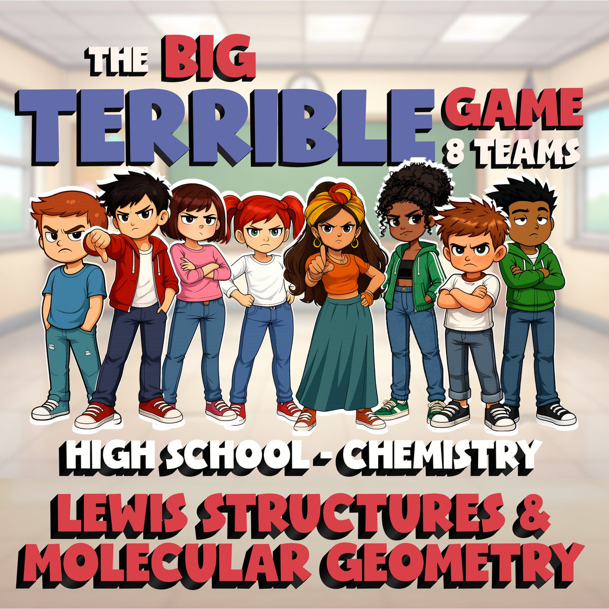 Lewis Structures & Molecular Geometry BIG TERRIBLE GAME - Chemistry Science