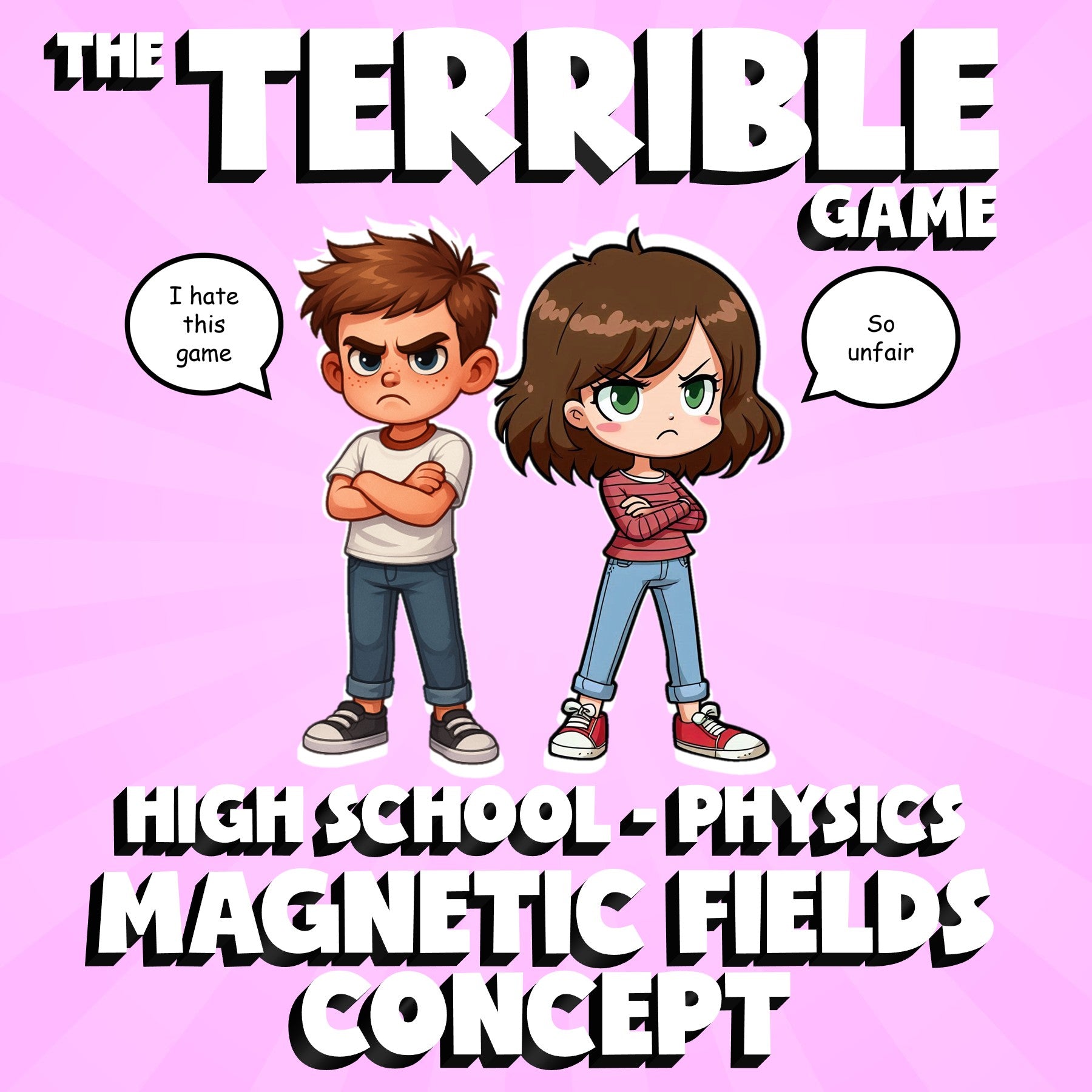 Magnetic Fields Concept THE TERRIBLE GAME - No Prep Physics Science Review