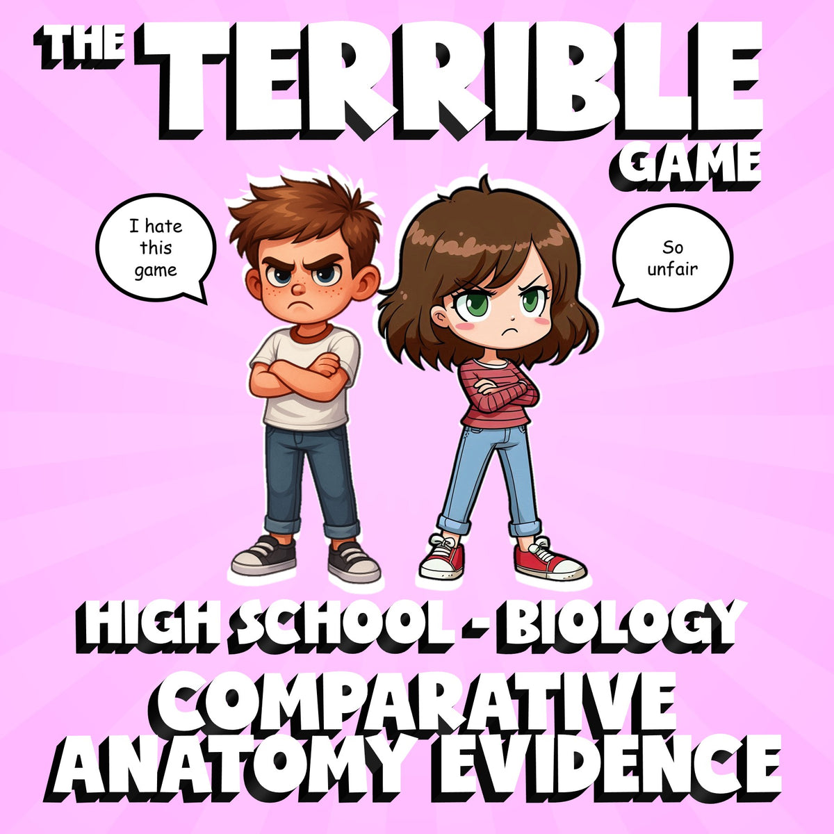 Comparative Anatomy Evidence THE TERRIBLE GAME - No Prep Biology Science Review