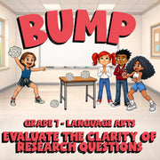 Evaluate the Clarity of Research Questions BUMP ELA Game - No Prep Grade 7