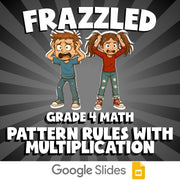 Pattern Rules with Multiplication FRAZZLED Math Game - No Prep Grade 4 Review