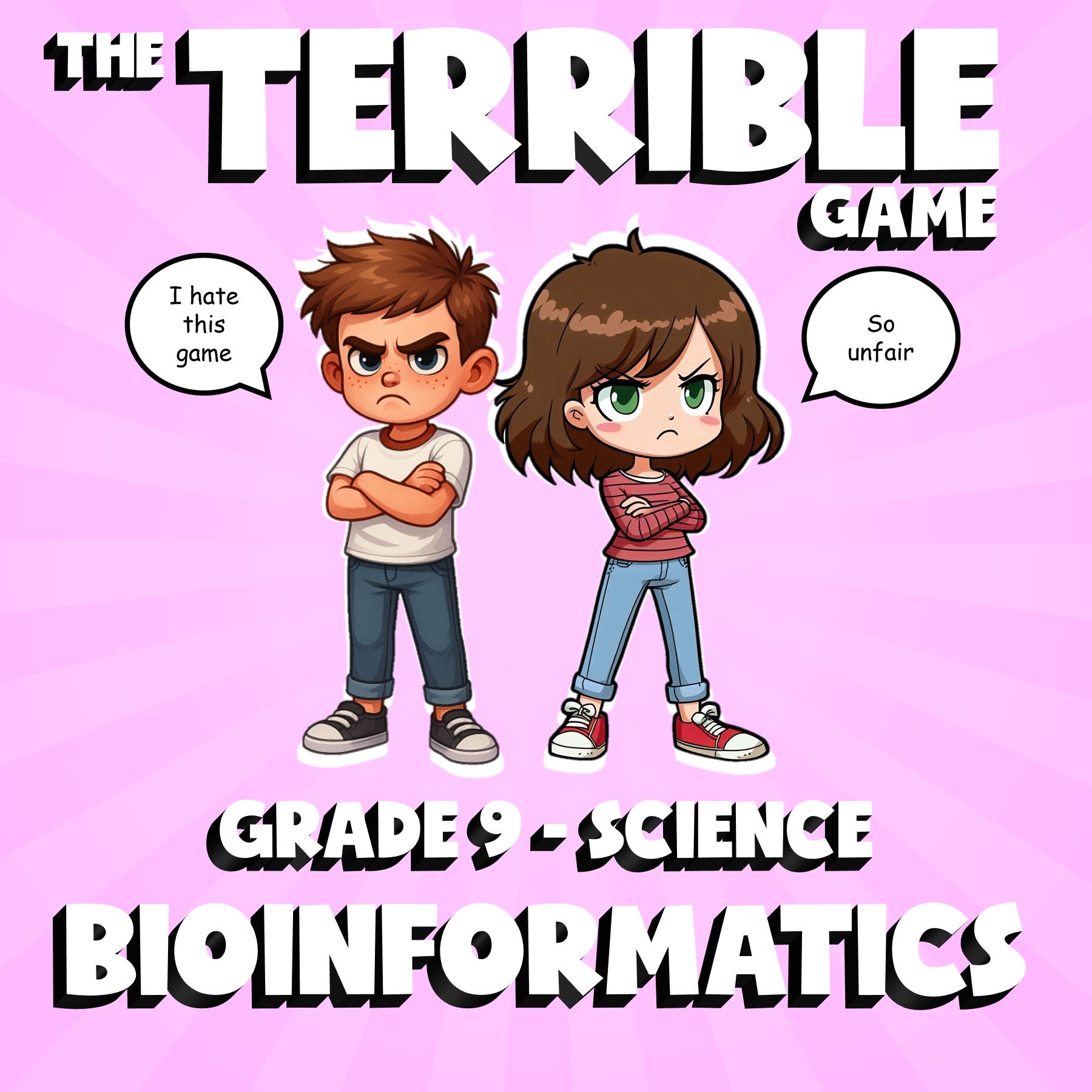 Bioinformatics THE TERRIBLE GAME - No Prep Grade 9 Science Review Activity