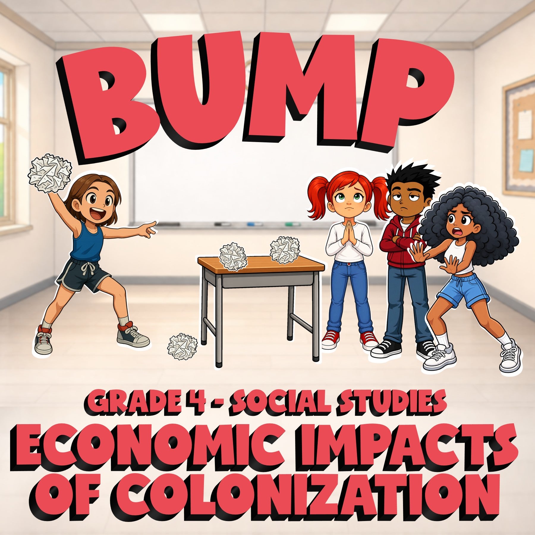 Economic Impacts of Colonization BUMP Socials Game - No Prep Grade 4 Review