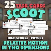 Relative Motion in Two Dimensions SCOOT TASK CARDS Science Game - Physics