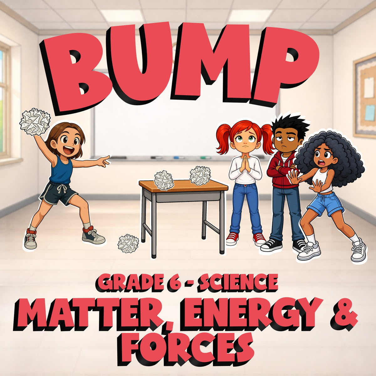 Matter, Energy & Forces BUMP Science Game - No Prep Grade 6 Review Activity
