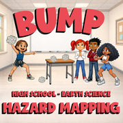 Hazard Mapping BUMP Game - No Prep Earth Science Review Activity