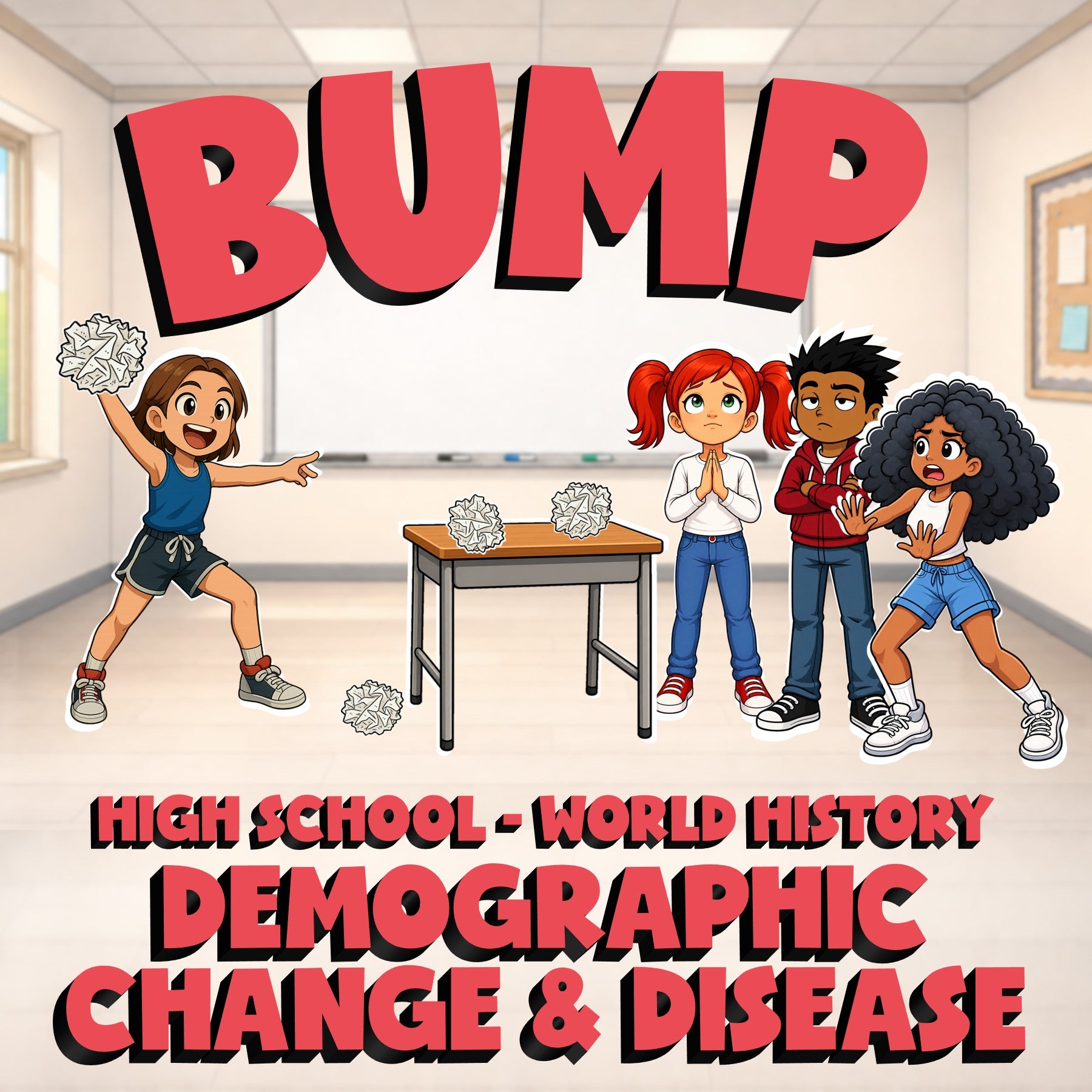 Demographic Change & Disease BUMP Game - No Prep World History Review Activity