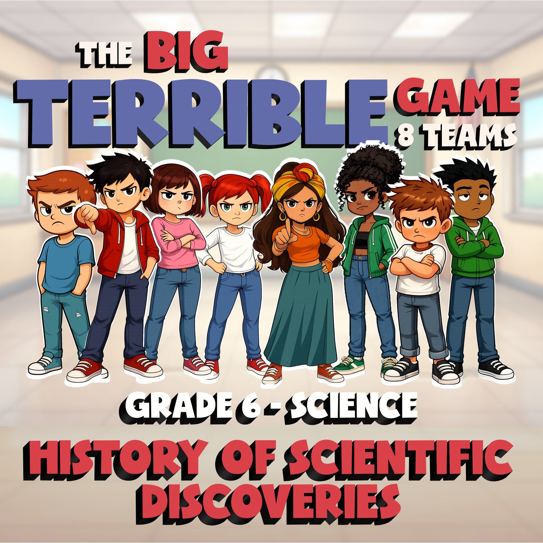 History of Scientific Discoveries BIG TERRIBLE GAME - Grade 6 Science Review