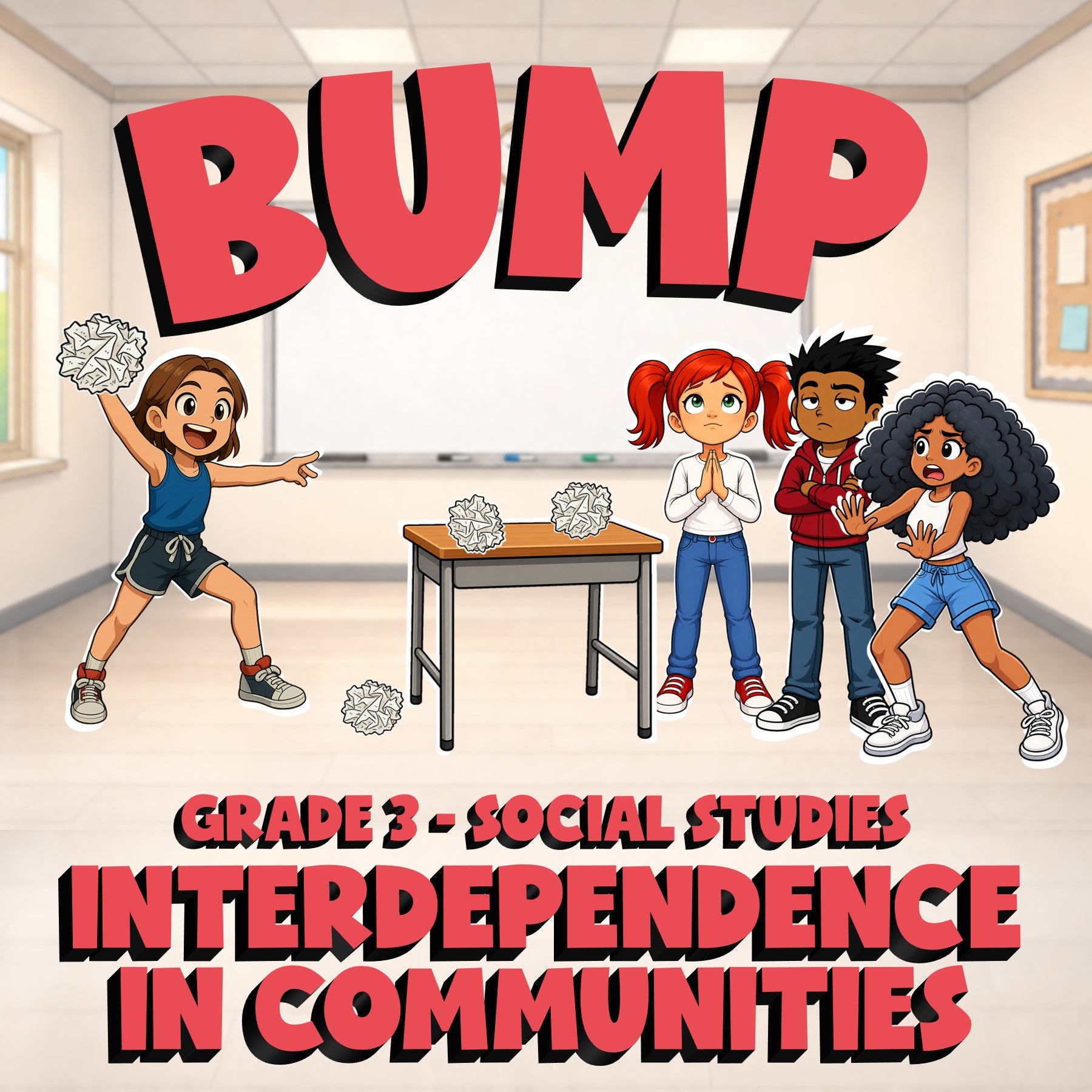 Interdependence in Communities BUMP Socials Game - No Prep Grade 3 Review