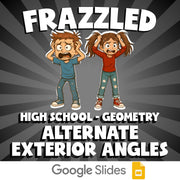 Alternate Exterior Angles FRAZZLED Math Game - No Prep Geometry Review Activity