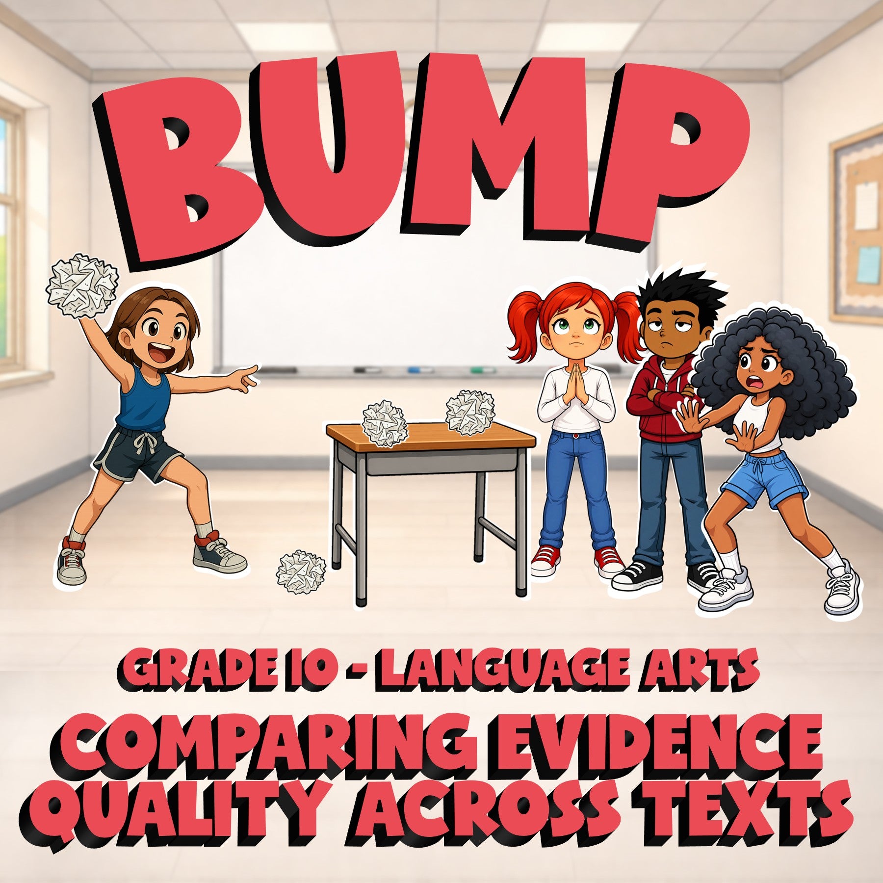 Comparing Evidence Quality Across Texts BUMP ELA Game - No Prep Grade 10 Review