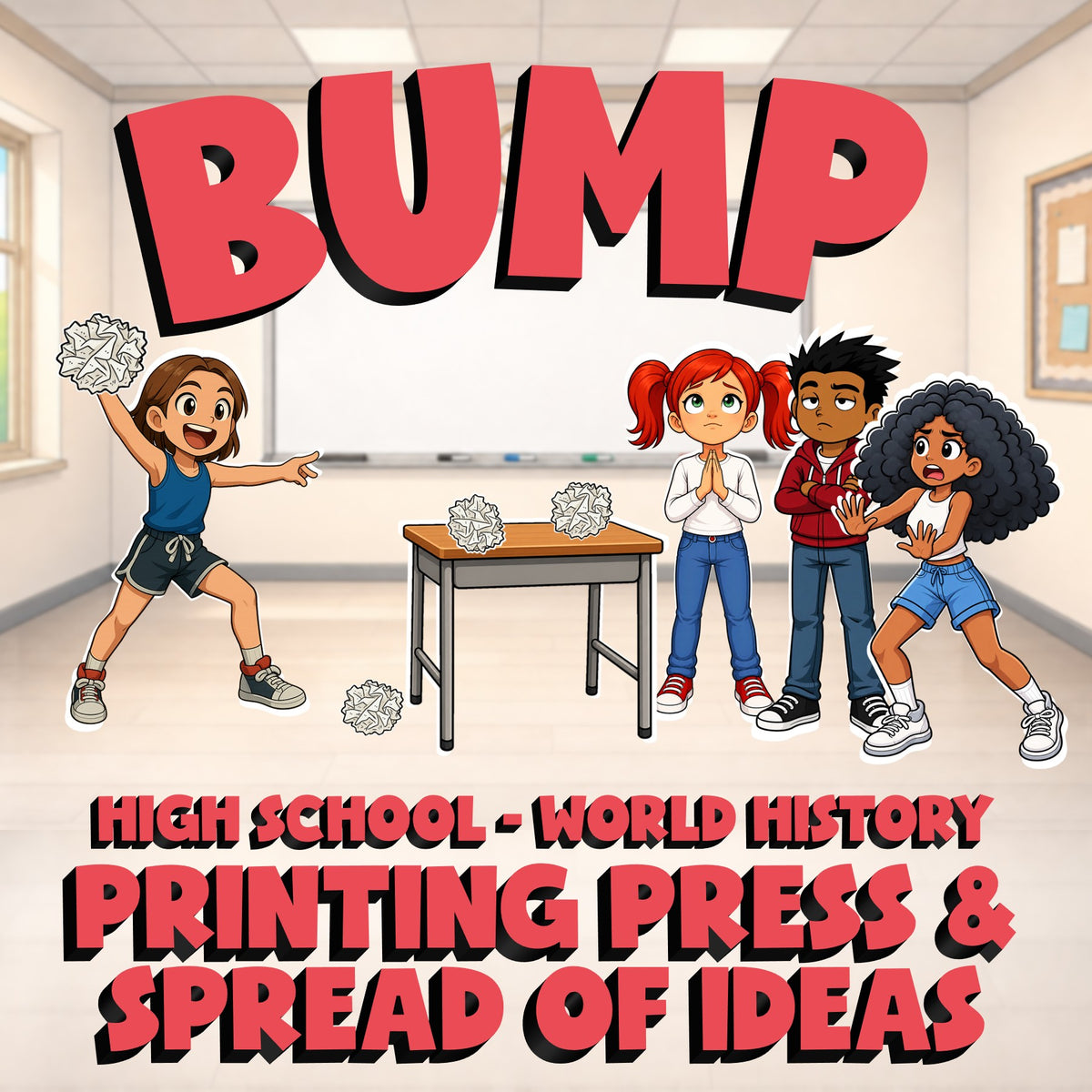 Printing Press & Spread of Ideas BUMP Game - No Prep World History Review