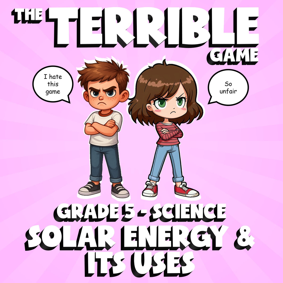 Solar Energy & Its Uses THE TERRIBLE GAME - No Prep Grade 5 Science Review