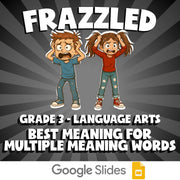 Best Meaning for Multiple Meaning Words FRAZZLED ELA Game - No Prep Grade 3