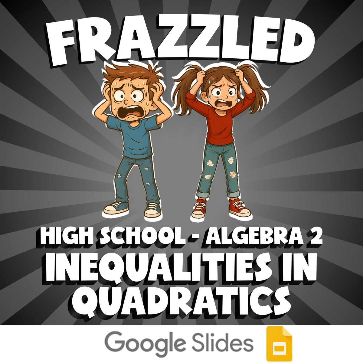 Inequalities in Quadratics FRAZZLED Math Game - No Prep Algebra 2 Review